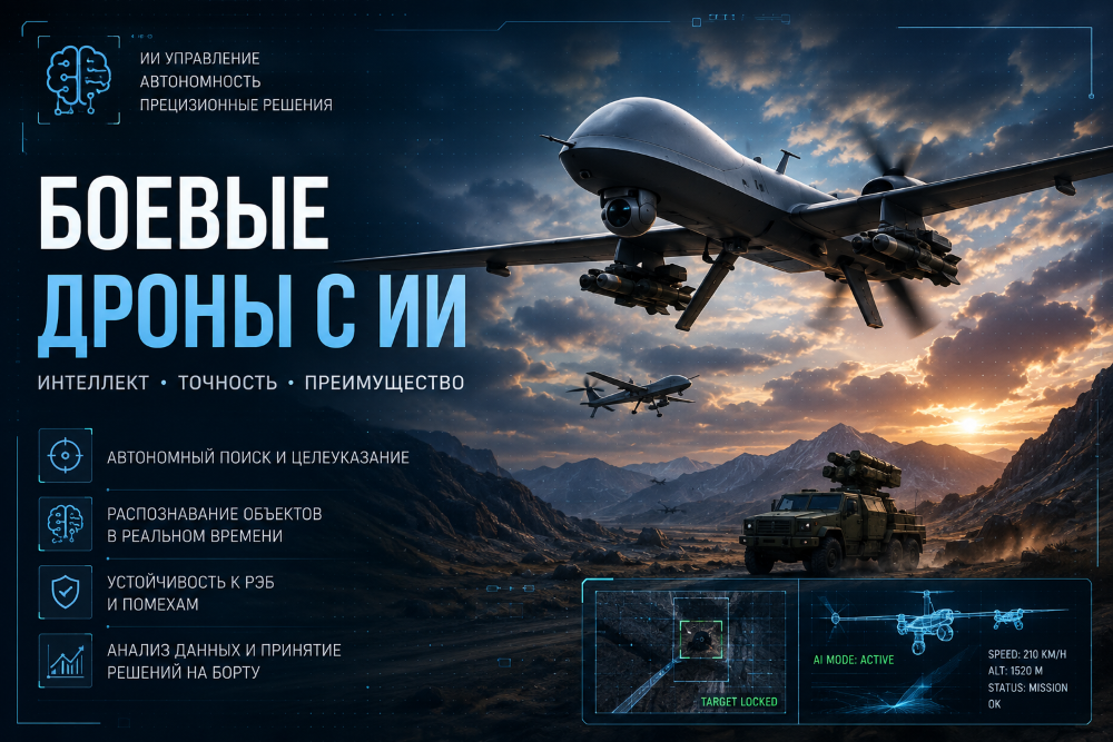 Боевые дроны с ИИ: технологии и ограничения